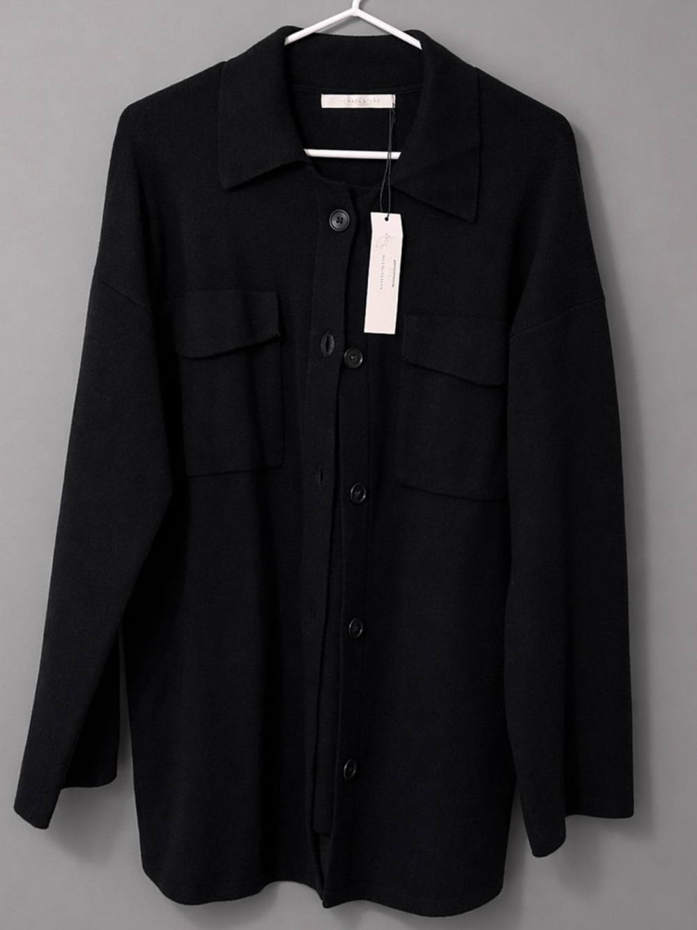 One grey day black button down Shacket